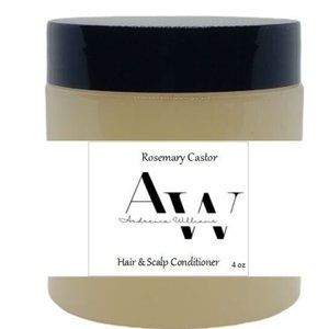 AW Rosemary Castor Hair & Scalp Conditioner 4oz, made in USA for all hair types